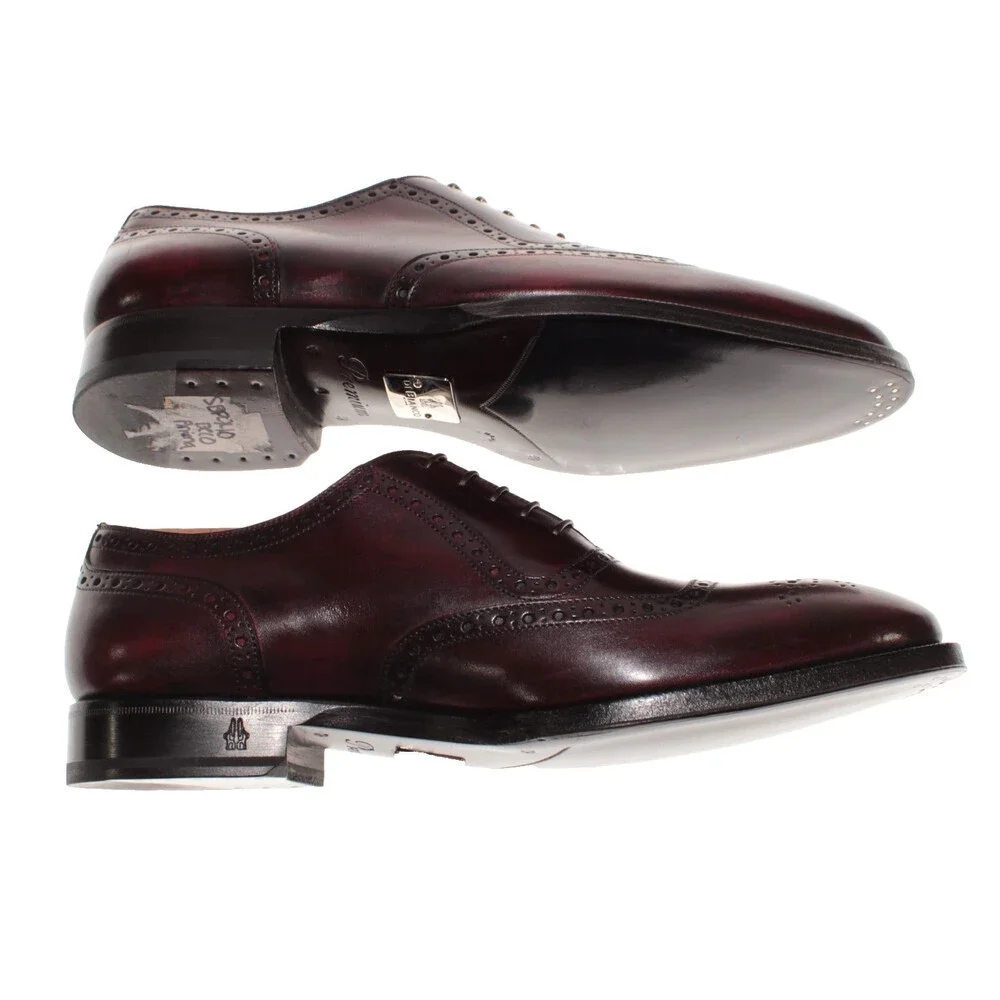 Di Bianco NWD Lace Up Oxford Dress Shoes Size 8 US in Cherry Red Leather